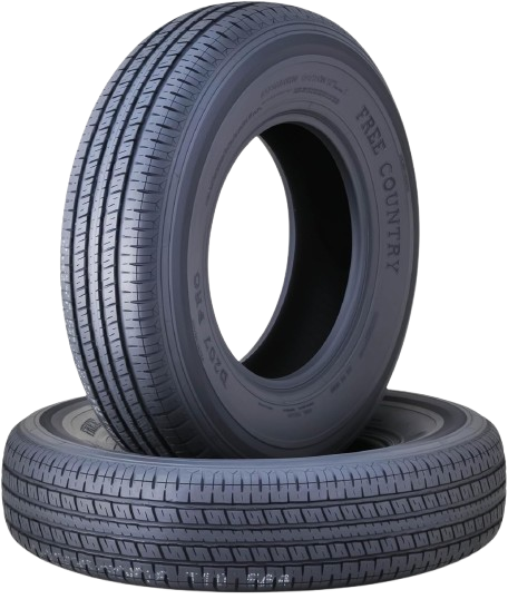 Twin steel-belted units with 10-ply strength and sidewall protection.
