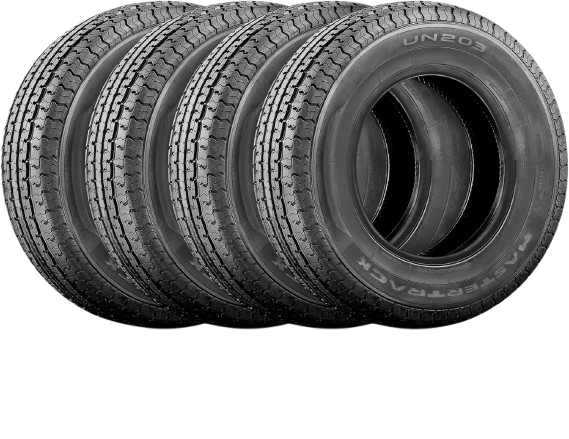 Four radials with 10-ply strength and road hazard coverage included.