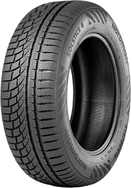 Four-tire set with 8-ply construction and protective sidewall reinforcement.